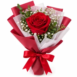 Single Rose Bouquet - 1 piece